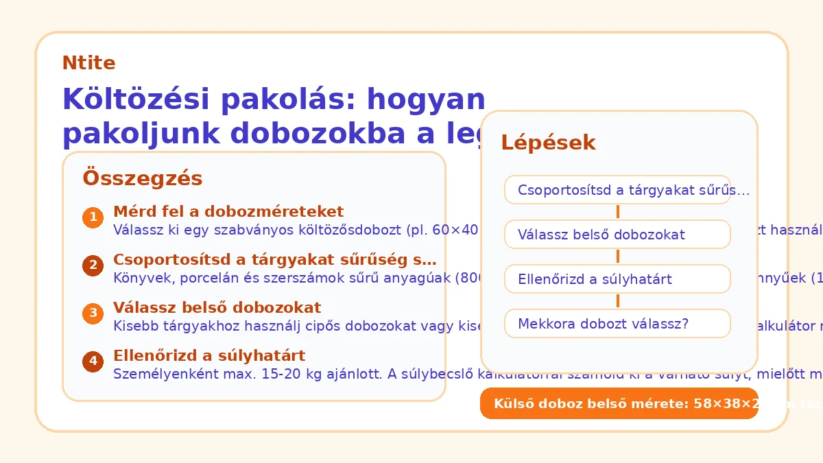 Költözési pakolás: hogyan pakoljunk dobozokba a legtöbbet?