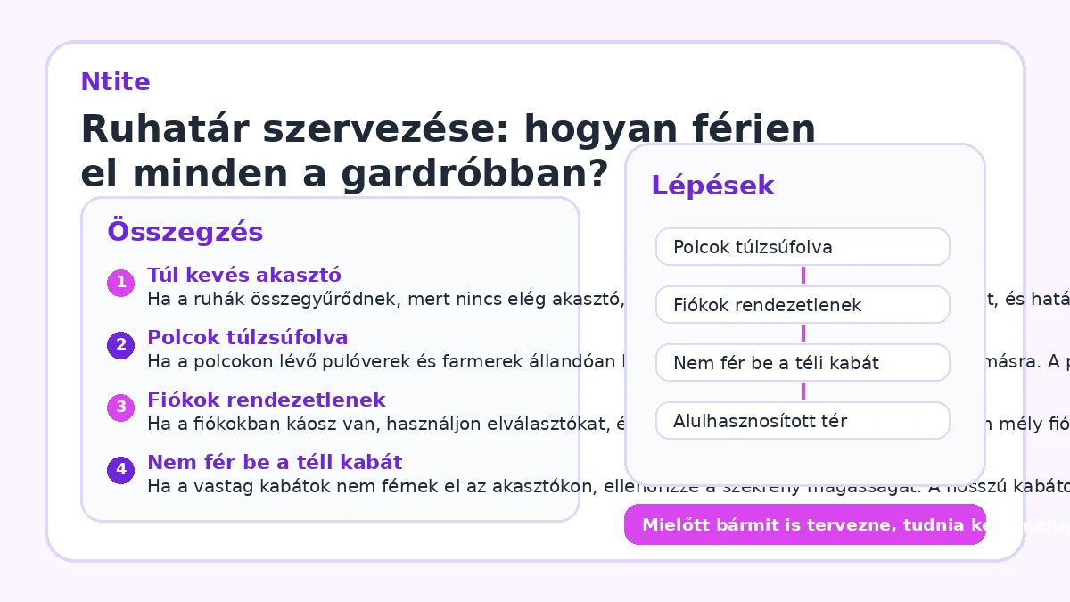 Ruhatár szervezése: hogyan férjen el minden a gardróbban?