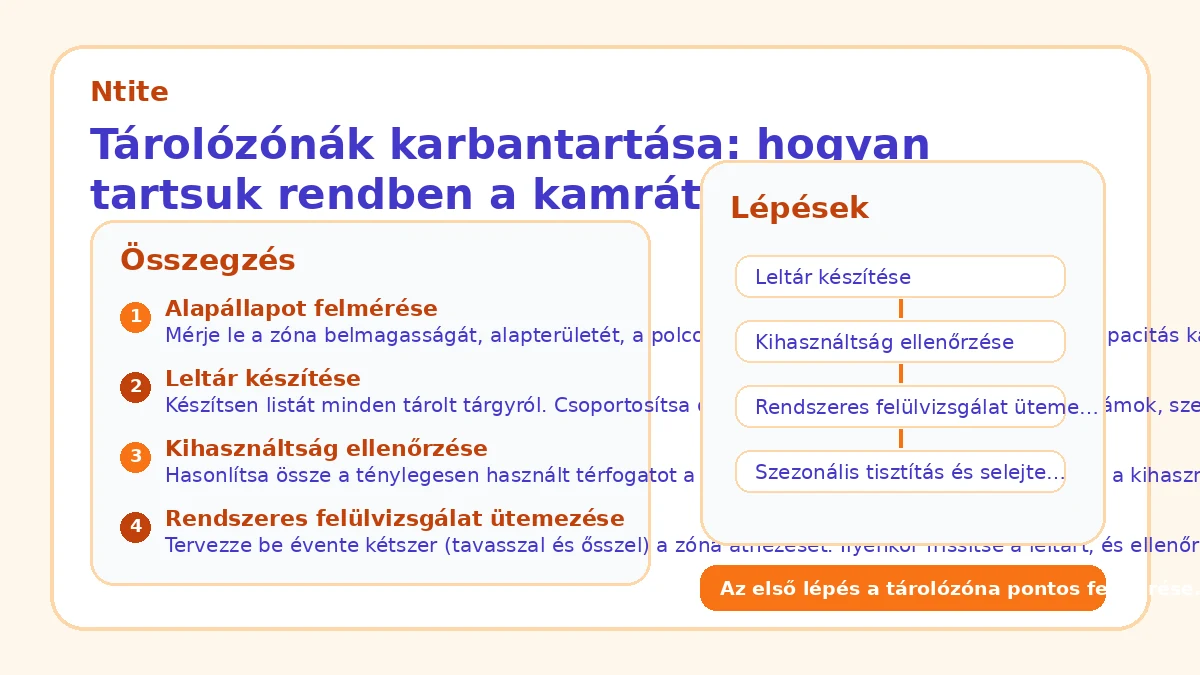 Tárolózónák karbantartása: hogyan tartsuk rendben a kamrát, garázst, pincét?